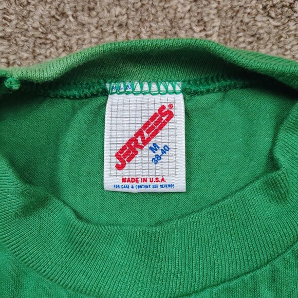 Jerzees Vibrant Green Tee with Pocket Design - Picture 3 of 11